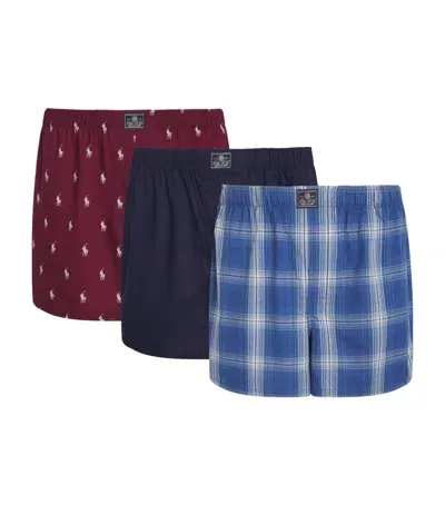 Polo Ralph Lauren Cotton Woven Boxers In Multi