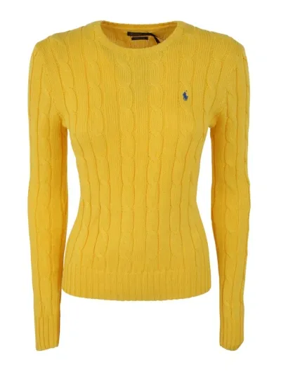 Polo Ralph Lauren Crew Neck Pullover In Yellow