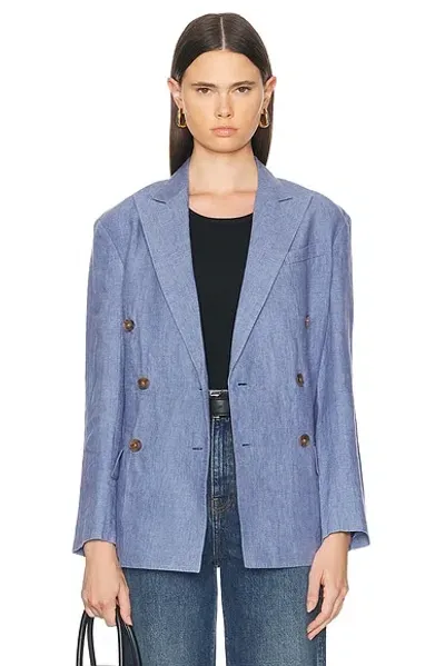 Polo Ralph Lauren Double Breasted Blazer In Blue