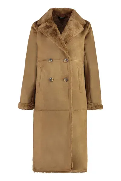 Polo Ralph Lauren Eco-suede Coat In Neutral