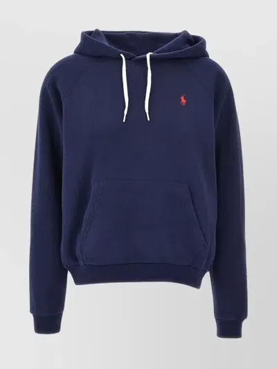 Polo Ralph Lauren Logo Embroidery Hoodie Sweatshirt In Blue