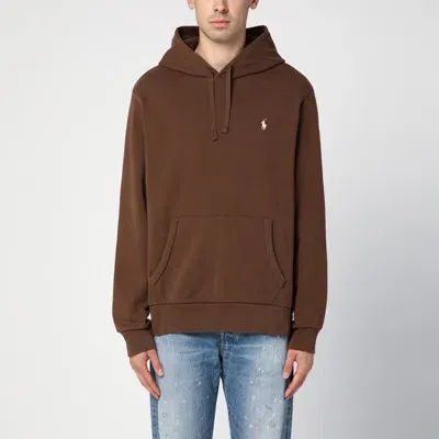 Polo Ralph Lauren Polo Pony-embroidered Cotton Hoodie In Brown