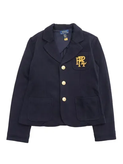 Polo Ralph Lauren Kids' Knit Blazer-outerwear-sportcoat In Blue