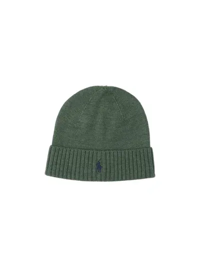 Polo Ralph Lauren Logo Beanie In Green