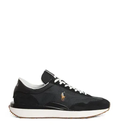 Polo Ralph Lauren Logo Low-top Sneakers In Black/multi Pp