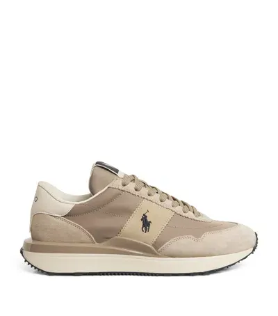 Polo Ralph Lauren Logo Low-top Sneakers In Neutral