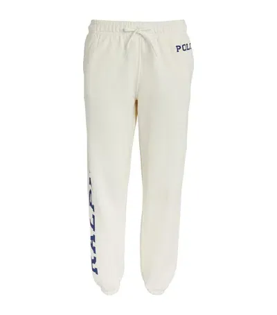 Polo Ralph Lauren Logo Print Sweatpants In Neutral