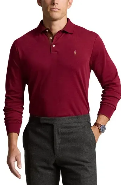 Polo Ralph Lauren Estate-rib Quarter-zip Pullover In Red Carpet