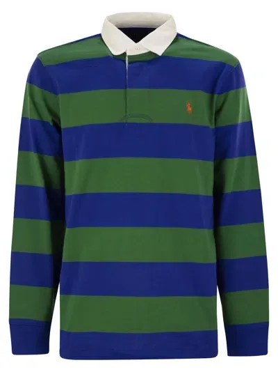 Polo Ralph Lauren Long-sleeved Rugby Jersey In Green