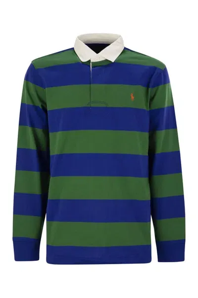 Polo Ralph Lauren Long-sleeved Rugby Jersey In Green