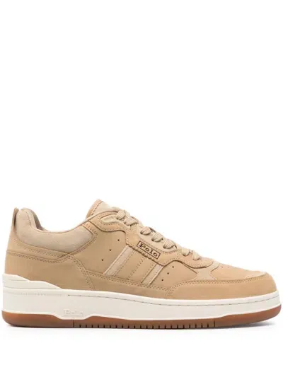 Polo Ralph Lauren Masters Court Sneakers In Beige