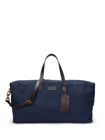 Polo Ralph Lauren Medium Canvas Duffle Bag In Blue