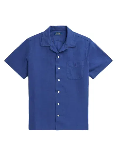 Polo Ralph Lauren Men's Classic-fit Linen-cotton Camp Shirt In Beach Royal