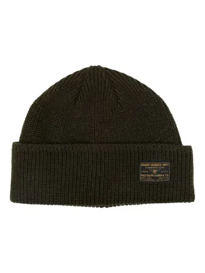 Polo Ralph Lauren Merino Wool Beanie In Green