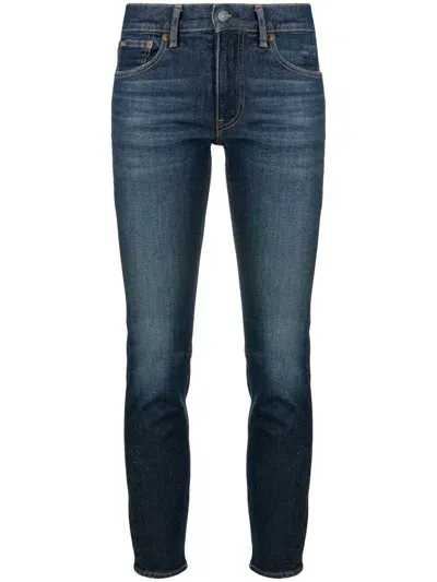 Polo Ralph Lauren Mid-rise Cropped Jeans In Blue