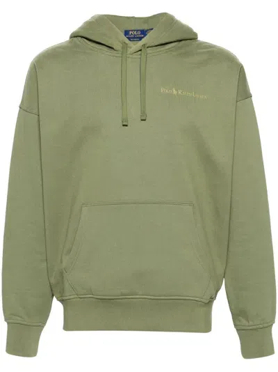 Polo Ralph Lauren Logo-print Drawstring Hoodie In Green