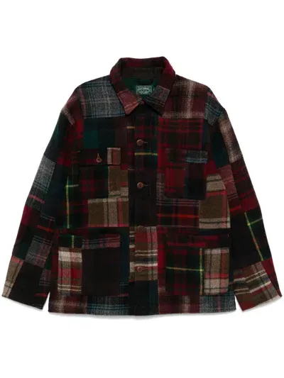 Polo Ralph Lauren Plaid Patchwork Wool Jacket In Multi