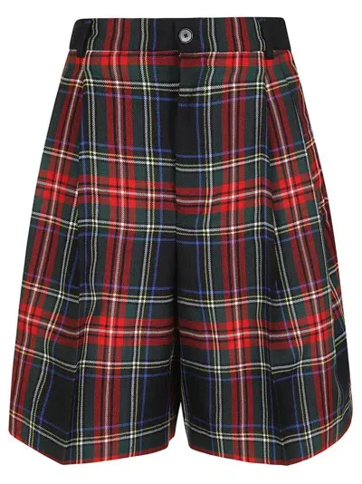 Polo Ralph Lauren Plaid Pleated Shorts In Multi