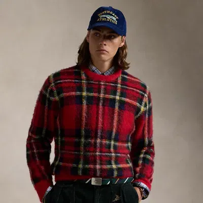 Polo Ralph Lauren Plaid Wool-blend Jumper In Red