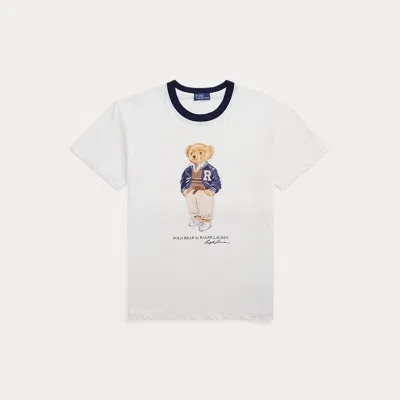 Polo Ralph Lauren Polo Bear Cotton Jersey T-shirt In Beige