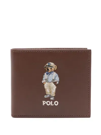 Polo Ralph Lauren Portemonnaie Mit Polo Bear In Braun