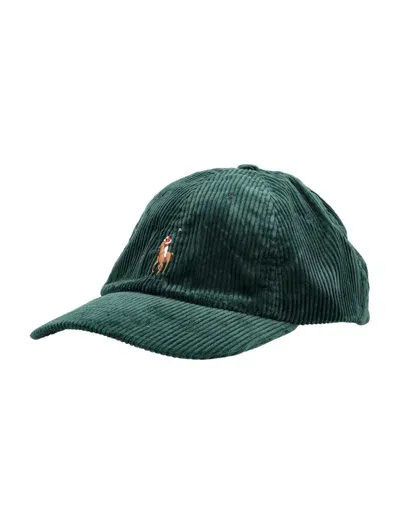 Polo Ralph Lauren Corduroi Baseball Cap In Green