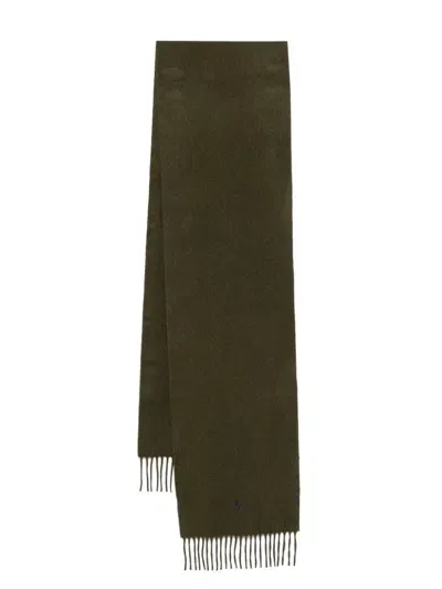 Polo Ralph Lauren Pony Cashmere Scarf In Green