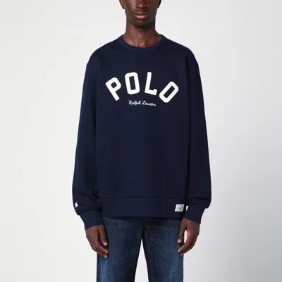 Polo Ralph Lauren Rl Crew-neck Sweatshirt Navy In Blue