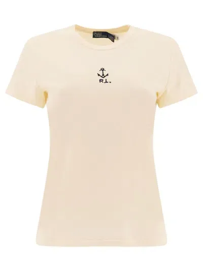 Polo Ralph Lauren R.l. T-shirts In Beige