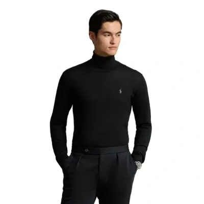 Polo Ralph Lauren Roll-neck Wool Jumper In Black