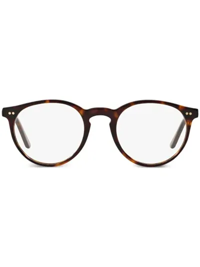 Polo Ralph Lauren Round Frame Glasses In Black