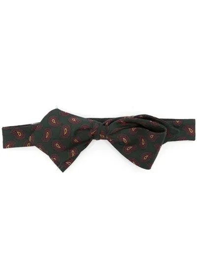 Polo Ralph Lauren Silk Bow Tie In Green