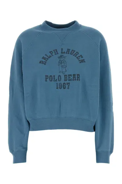 Polo Ralph Lauren Skch Br C Fl-long Sleeve-sweatshirt-s Nd  Female In Blue