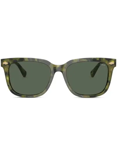 Polo Ralph Lauren Square-frame Sunglasses In Green