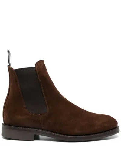 Polo Ralph Lauren Suede Ankle Boots In Brown