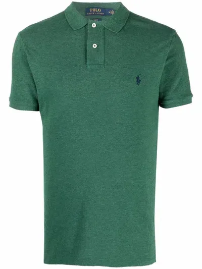 Polo Ralph Lauren Logo Embroidered Polo Shirt In Green