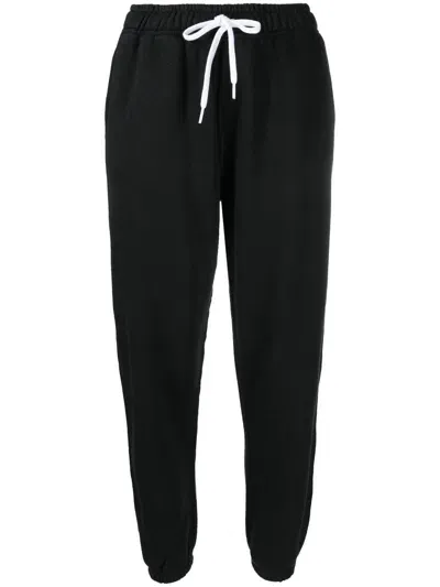 Polo Ralph Lauren Tapered Drawstring Track Pants In Black