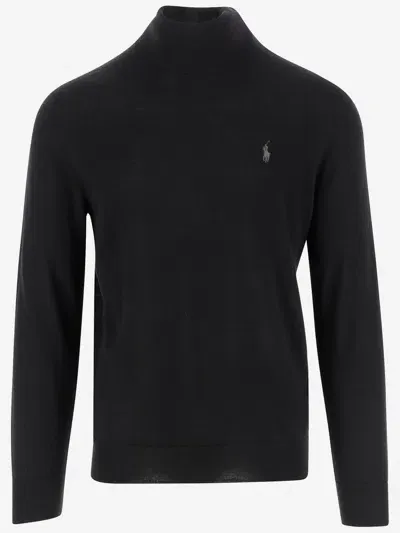 Polo Ralph Lauren Wool Pullover With Logo In Multi