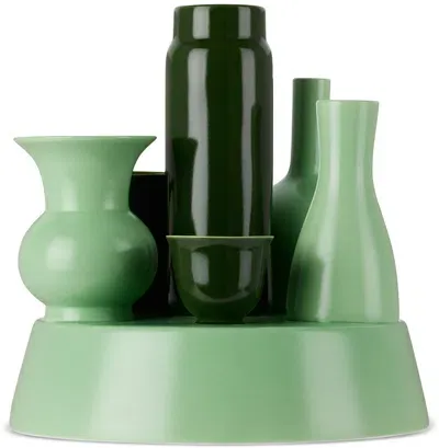 Polspotten Hong Kong Porcelain Vase (26cm X 25cm) In Green