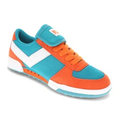 Pony Linebacker Archive Sneakers In Aqua/orange