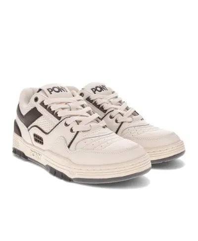 Pony M100 Low Sneakers In White,brown