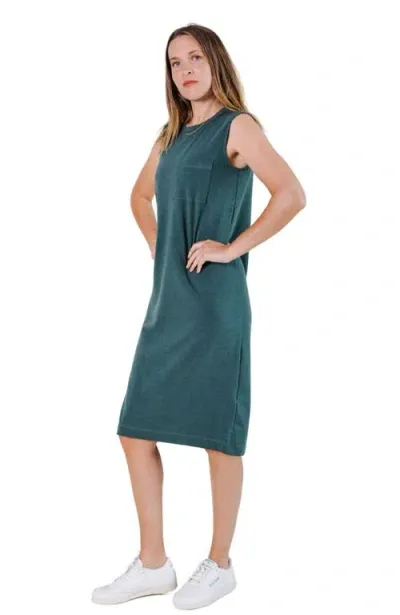 Poplinen Sophie Tank Jersey Dress In Pine