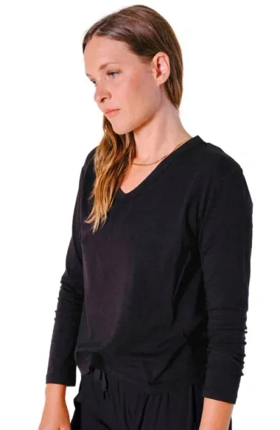 Poplinen Toni Pj Shirt In Black