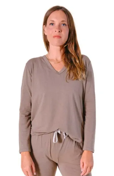 Poplinen Toni Pj Shirt In Olive