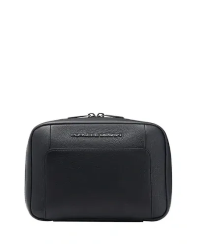 Porsche Design Roadster Leather Toiletry Bag In Black