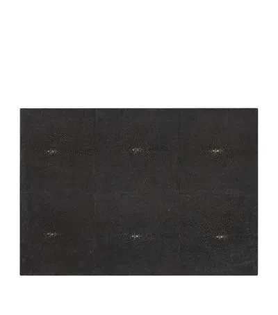 Posh Trading Company Faux Shagreen Grand Placemat In Black