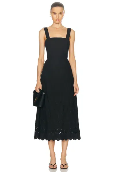 Posse Amelia Square Neck Dress In Black