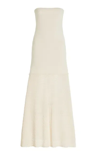 Posse Romy Knit Maxi Dress In Ivory