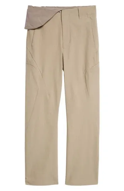 Post Archive Faction 7.0 Technical Nylon & Cotton Blend Pants Right In Olive Green