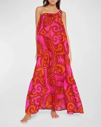 Pq Swim Florence Alessandra One-shoulder Maxi Dress